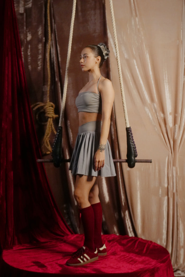 V-cut Tennis Skirt | Grey