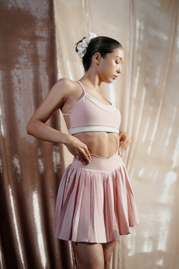 V-cut Tennis Skirt | Pink