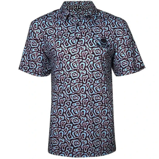 Vapor Cool-Stretch Men's Golf Shirt in a stylish pattern, designed for golfers seeking performance and flair.