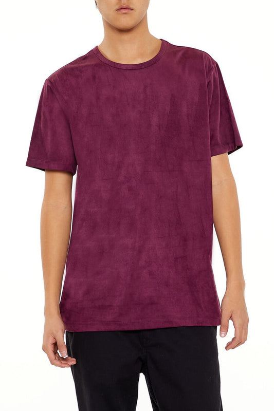 Velour Curved-Hem Tee