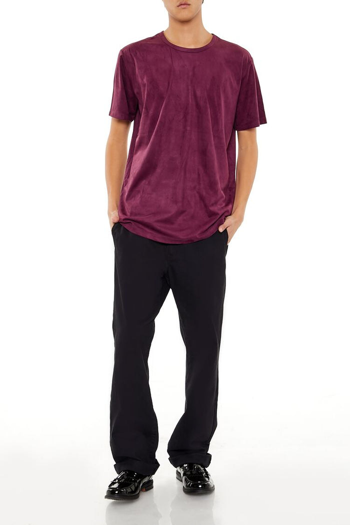 Velour Curved-Hem Tee