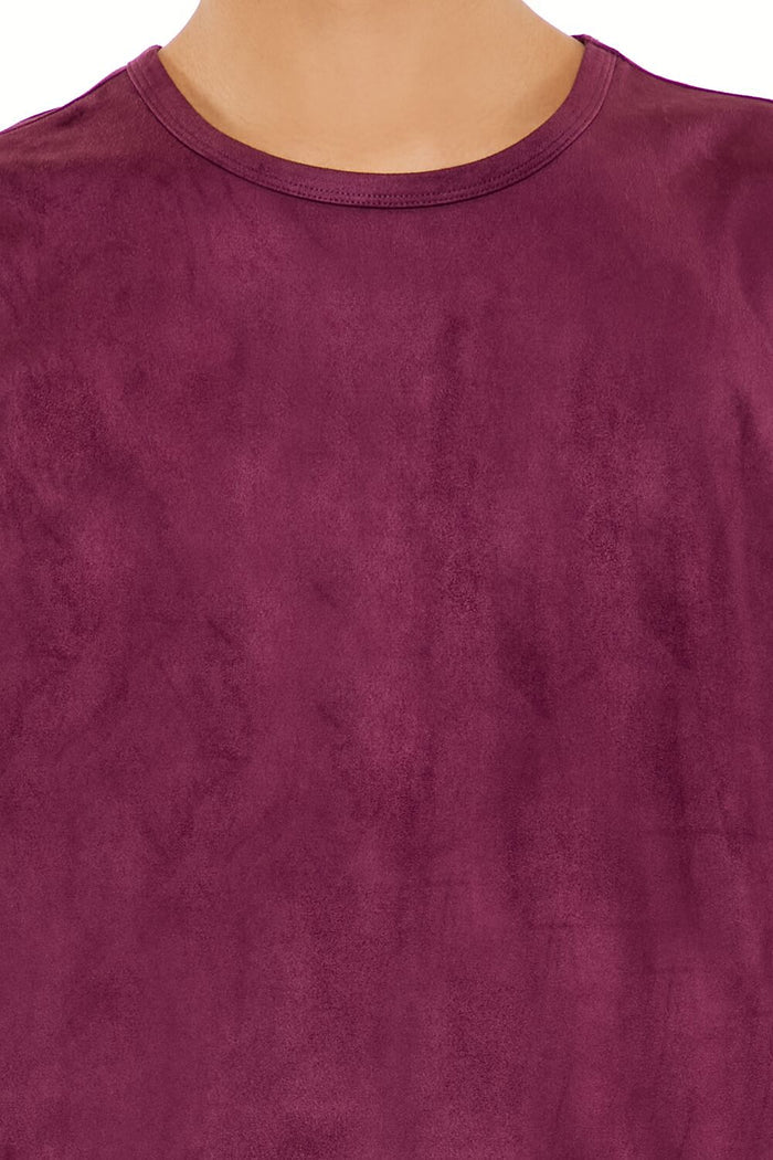 Velour Curved-Hem Tee