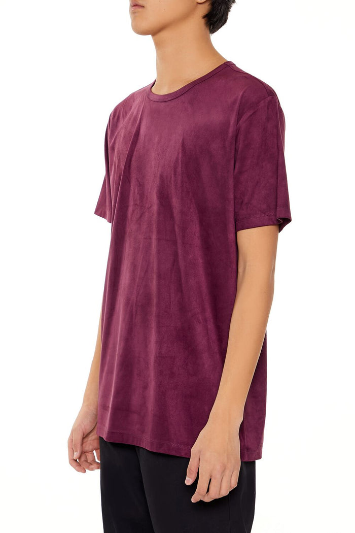 Velour Curved-Hem Tee