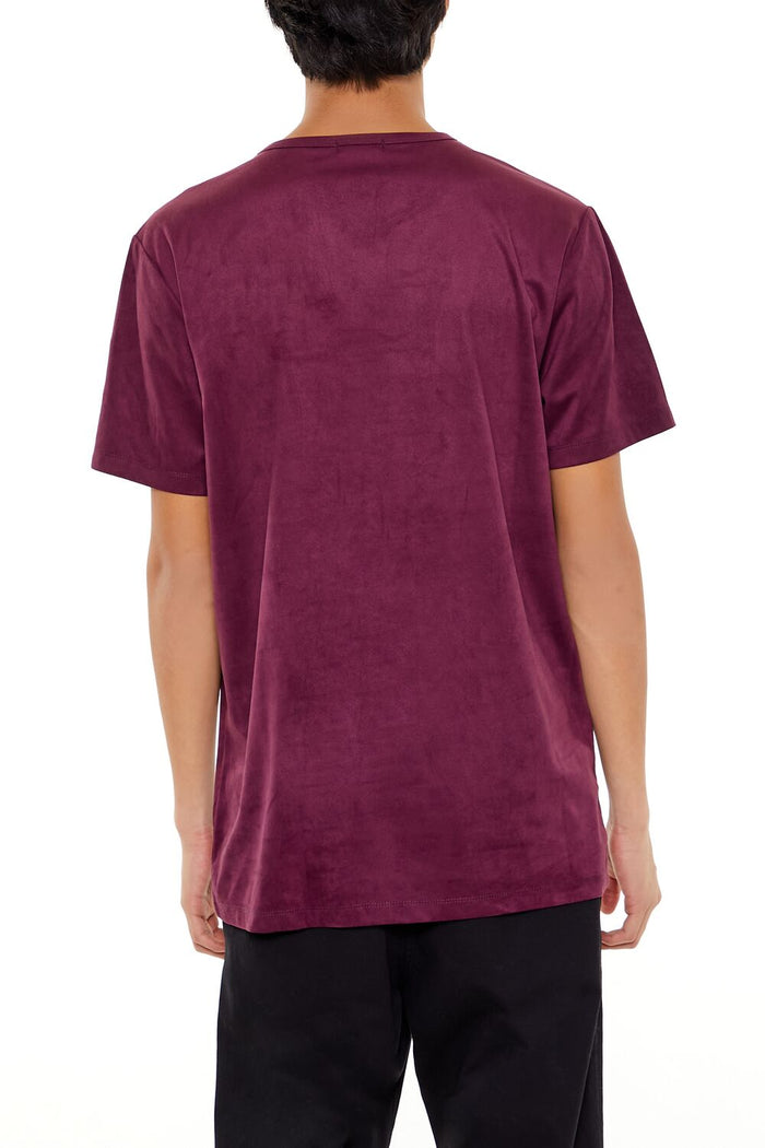 Velour Curved-Hem Tee