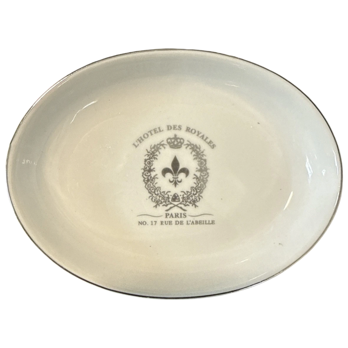 Vintage French Hotel Style Oval Trinket Dish