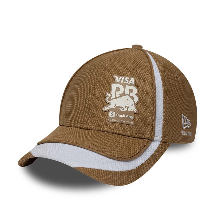 Pictured is this Visa Cash App Racing Bulls F1 Race Special 9FORTY Adjustable cap in dark beige. 1