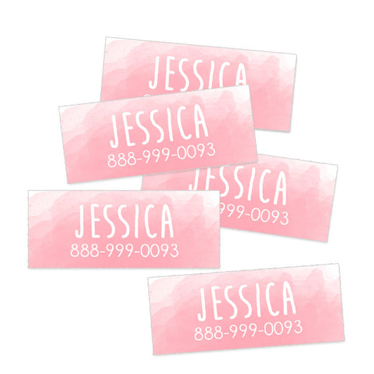 Watercolor Rectangle Contact Labels