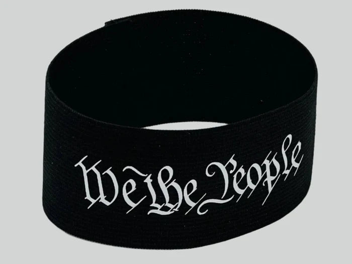 We The People Patriotic Arm Band Brassard Black 2 inch  by BADGEART