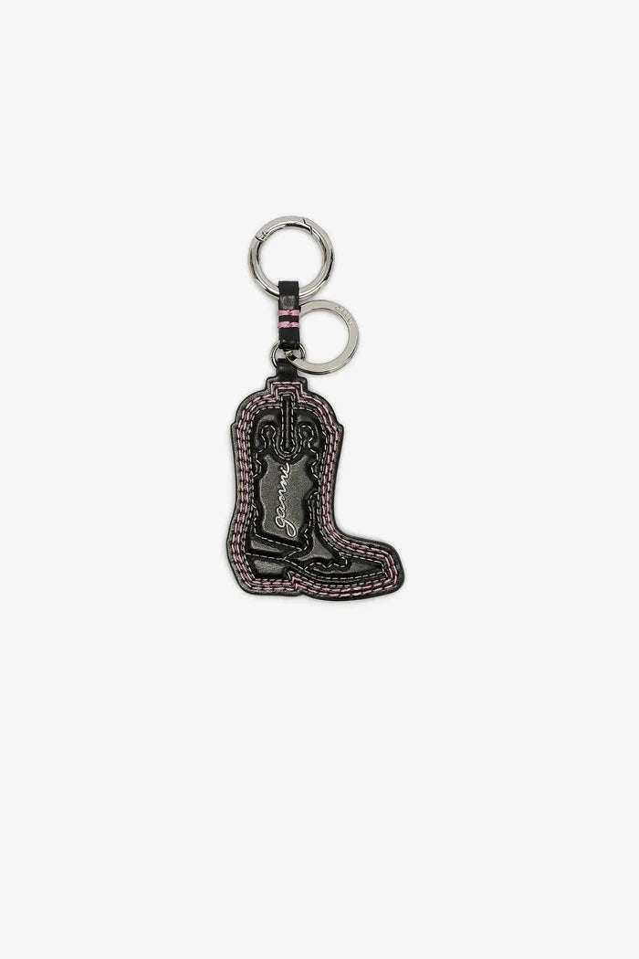 Western Boot Keyring in Black Accessories Ganni