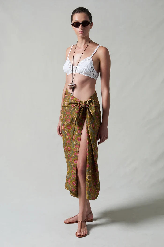 Wildflower Printed Sarong Skirts Chan Luu