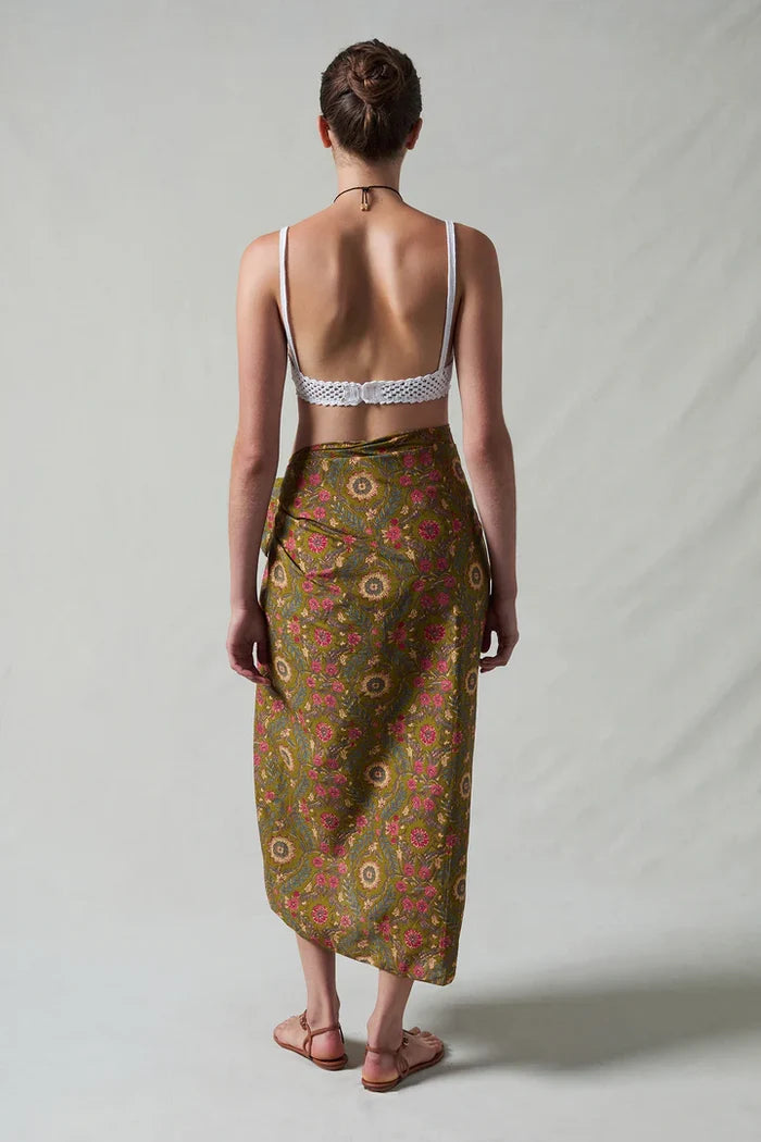 Wildflower Printed Sarong Skirts Chan Luu