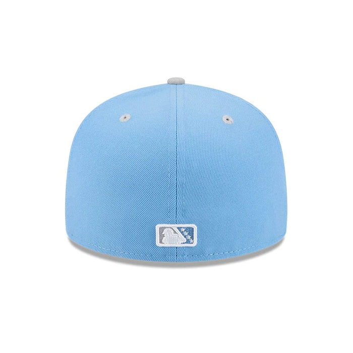 Pictured is this MiLB Theme Night Wisconsin Timber Rattler 59FIFTY Fitted cap in pastel blue. 7