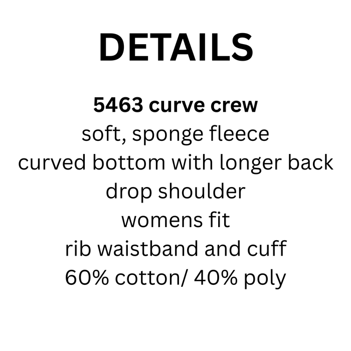 WOMEN'S CREAM CURVE BOTTOM CREW FB MOM SCRIPT SWEATSHIRT PENNANT 5463