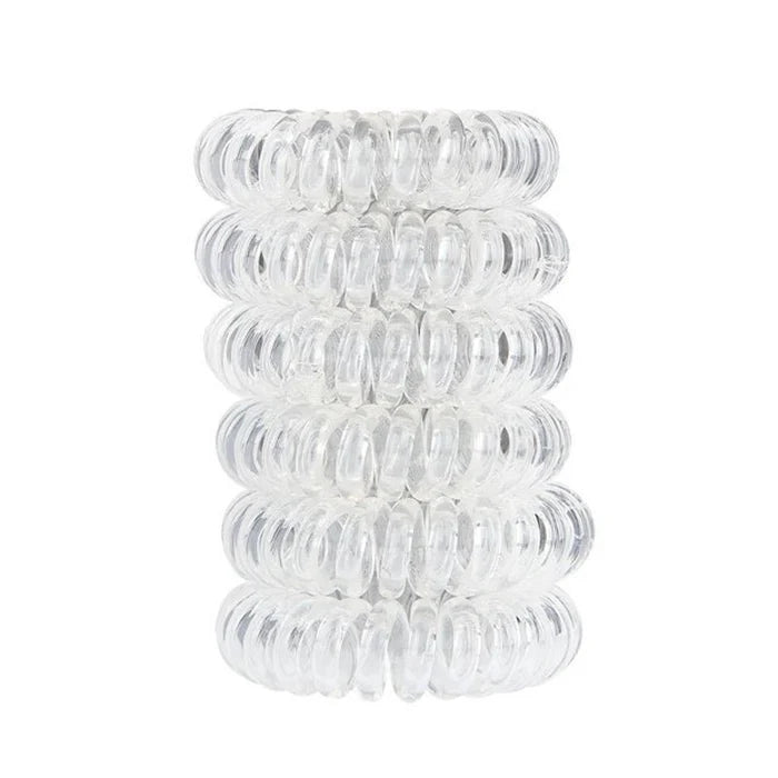 BRUSHWORKS Wonder Bobbles No-Kink Spiral Hair Ties - 6pcs - Clear in Kuwait - Waha Lifestyle