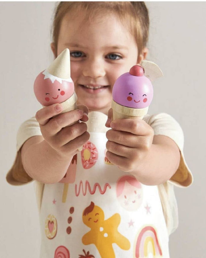 Wooden Scoops and Smiles Ice Cream Stand - Tender Leaf Toys