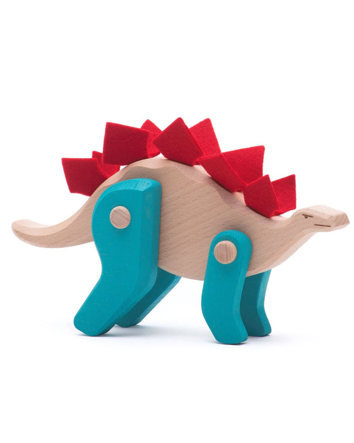 Wooden Stegosaurus Toy - Sustainable Dinosaur Toy - Bajo