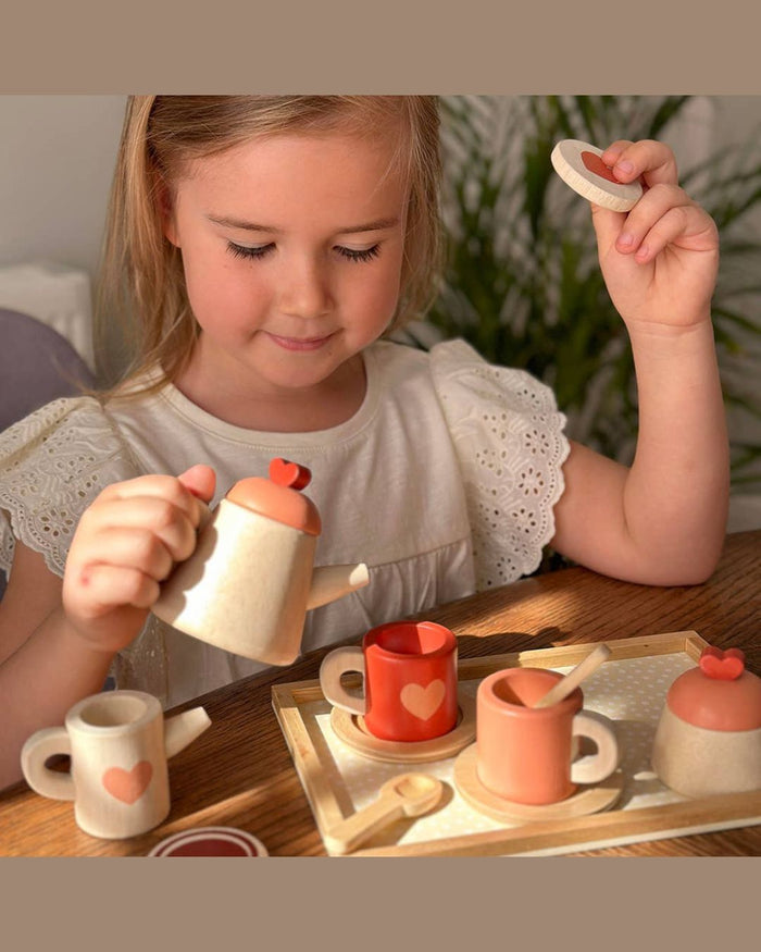 Wooden Tea Time Tray Set - Mentari