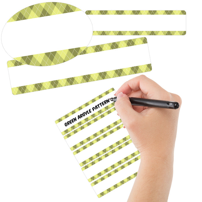 16 Labels / Argyle / Green