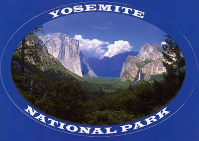 Yosemite Sticker Postcard