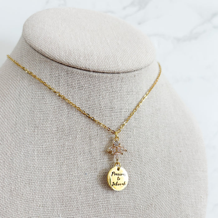 You are Precious To Jehovah Gold Necklace