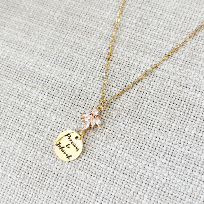 You are Precious To Jehovah Gold Necklace