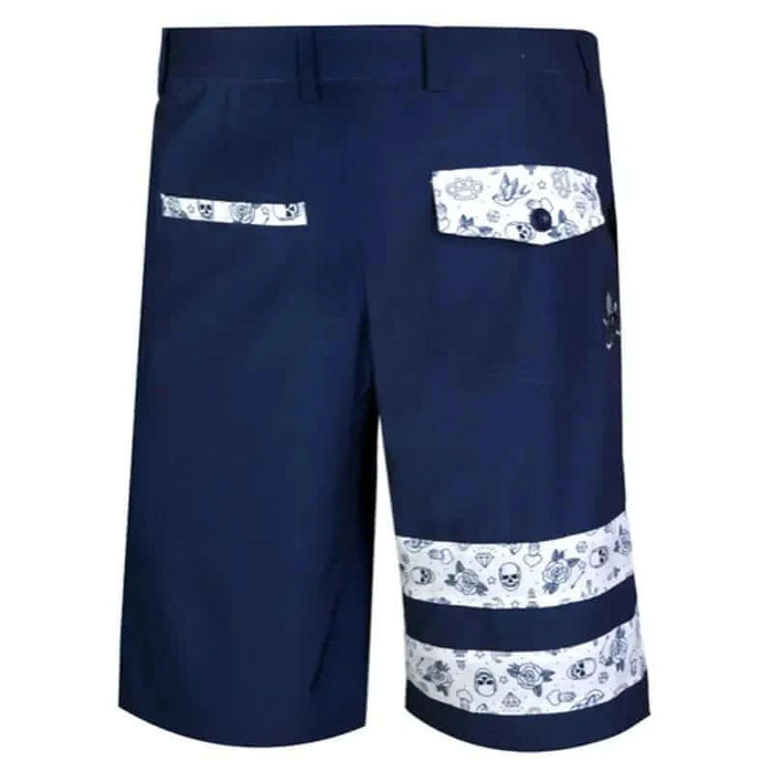 blue golf shorts